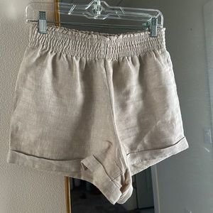 Reformation Nashville Linen Short, Natural, Size S